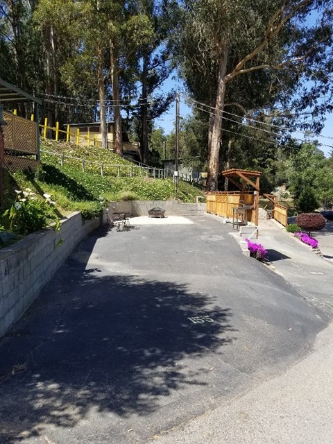 Paved RV lot aerial at Salinas Sunset Apartments, California, 93907